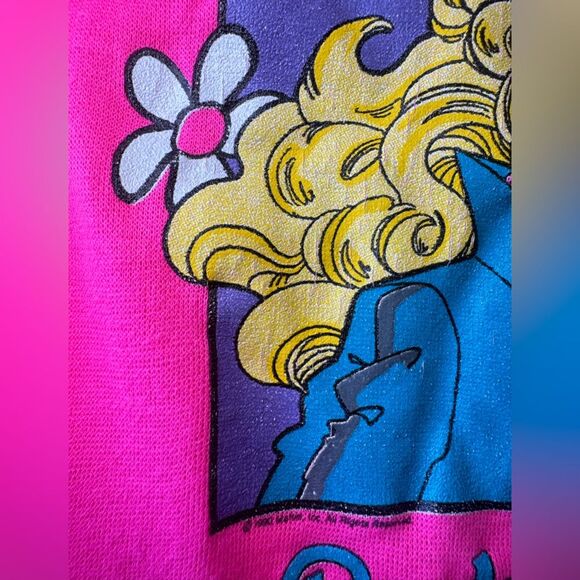 Barbie Rare Vintage 1990 Made in USA Kids Shirt Pink Ruffles 3D Flower Girl 6X - Picture 11 of 15